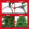 5ft/6ft Prelit Half-Shape Christmas Tree, Premium PVC Needles Artificial Tree - LucktreeUS