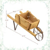 Lucktree Wooden Wagon Planter, Small Wheelbarrow Wagon Flower, Indoor & Outdoor Raised Bed