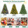 Lucktree Pre-Lit Artificial Christmas Tree, Hinged Xmas Tree with Warm-White & Multi-Color LED Lights