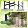 Lucktree 84'' Garden Arbor with Gate for Backyard Lawn