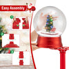 Lucktree 5 Ft Christmas Snow Globe Lantern | Musical Snowy Globe Street Lamp
