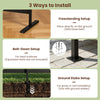 Lucktree 37" W x 61" H Outdoor Privacy Fence Screen with Ground Stakes & Base Feet (1/2)