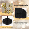Lucktree 5/6/7 FT LED Alpine Tree with 1000 Warm White LED Lights, Pre-lit Artificial Cedar with Weighted Base