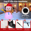 Lucktree 4 FT Lighted Christmas Inflatable Snowman with 360° Rotating Colorful LED Light