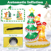 Lucktree 7 FT Lighted Christmas Inflatable Gingerbread Men Climbing Christmas Tree with LED Lights & Built-in Fan