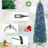 Lucktree 6ft / 7ft / 8ft Fiber Optic Pencil Christmas Tree Xmas Full Tree for Home Office Holiday Decor