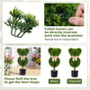 Lucktree 2 Pcs Bear Topiary Trees with Pots 24.5" Decorative Artificial Animal Shrubs