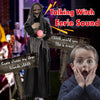 Lucktree 6 FT Halloween Animatronics Standing Witch, Talking Animated Wicked Witch with Light Up Eyes & Magical Ball