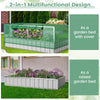 Lucktree 69”x36”x28” Raised Garden Bed with Cover, 16.5 Cu.Ft Galvanized Steel Planter Box Kit