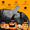 Lucktree 8 Ft Halloween Inflatable Pumpkin Family, Waterproof Halloween Yard Decoration with Built-in LED Lights, Sandbag