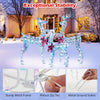Lucktree 3-Piece Large Lighted Christmas Reindeer Family, Light up Xmas Decorations w/LED Lights & Bows