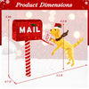 Lucktree 3.5 FT Lighted Dachshund Climbing Mailbox, Pre-Lit Christmas Holiday Decoration