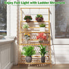 Lucktree Plant Stand Indoor Outdoor - Bamboo 3-Tier Hanging Tall Ladder Flower Pot Display Organizer Rack
