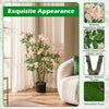 Lucktree 36" Artificial Impatiens Blossom Tree w/Mini Fruits & Faux Grass