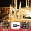 Lucktree Set of 3 Lighted Christmas Cone Trees