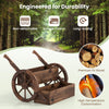 Lucktree Wooden Wagon Planter Box with Wheels