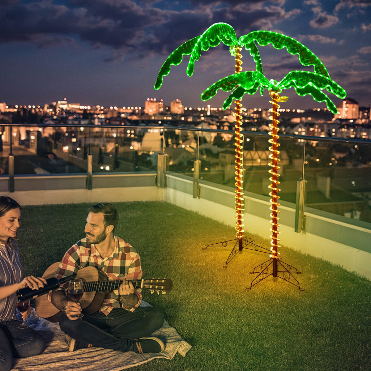 Lighted Palm Trees for Outside Patio - LucktreeUS