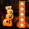 7 Ft Halloween Inflatable Stacked Pumpkins with Build-in LED Lights & Blower