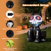 Lucktree 4 FT Day of the Dead Inflatable Skull Black Cat with LED Lights