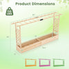 Lucktree Wooden Raised Garden Bed with Trellis & Hanging Roof