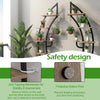 Lucktree 6 Tier Metal Plant Stand Indoor, 61" Half Moon Plant Shelf