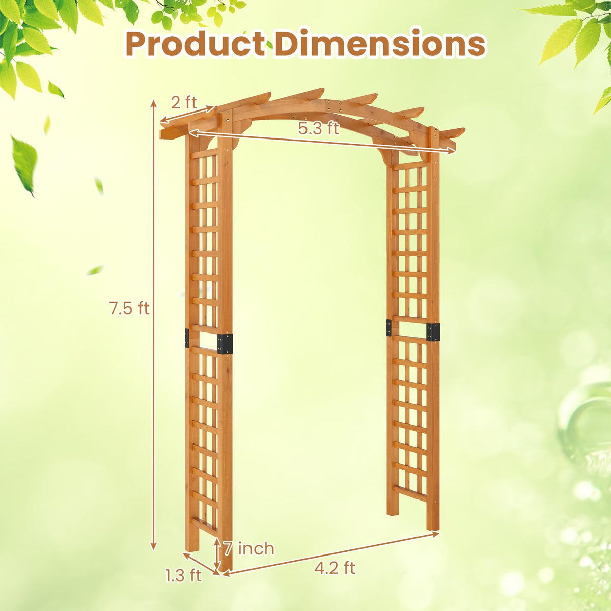 Lucktree Wooden Wedding Arch for Ceremony Party