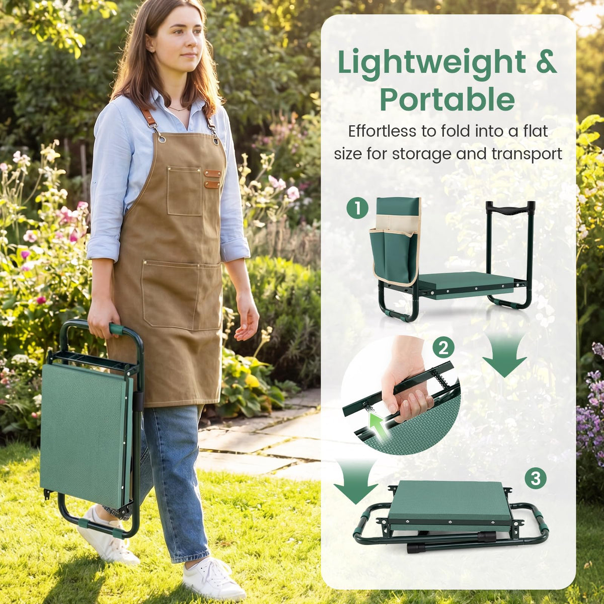 Lucktree Garden Kneeler and Seat for Seniors Women Men