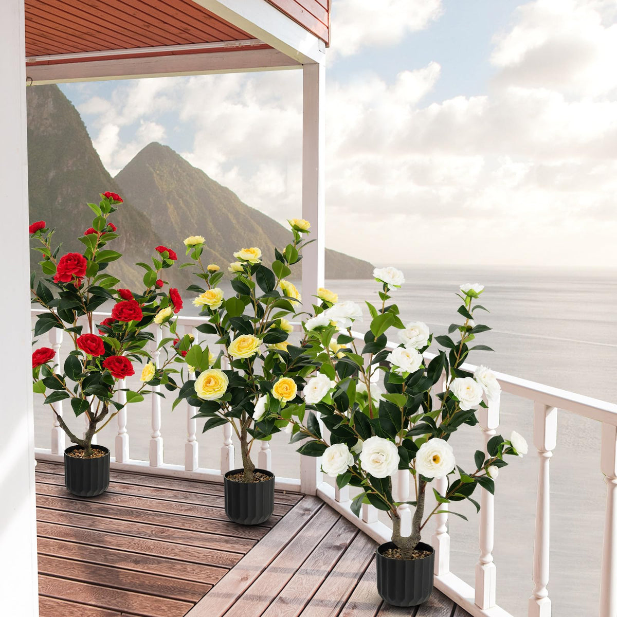 38" Artificial Camellia Tree - Lucktree