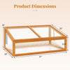 Lucktree Portable Raised Planter Bed Protection with Transparent Flip-top Roof