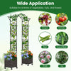 Lucktree 8.2 FT Garden Arch Trellis w/ 2 Self-Watering Planter Boxes