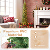 5ft/6ft/7ft/8ft/9ft/ Pre-Lit Pencil Christmas Tree, Slim Artificial Xmas Tree