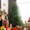 Lucktree 7ft Artificial Christmas Tree Feel Real Unlit Hinged Xmas Spruce Tree