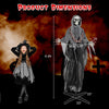 Lucktree 6.4 FT Halloween Animatronic Standing Grim Reaper, Halloween Decoration with Chain