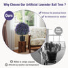 Lucktree 21.5’’ Artificial Lavender Topiary Ball Tree Set of 2