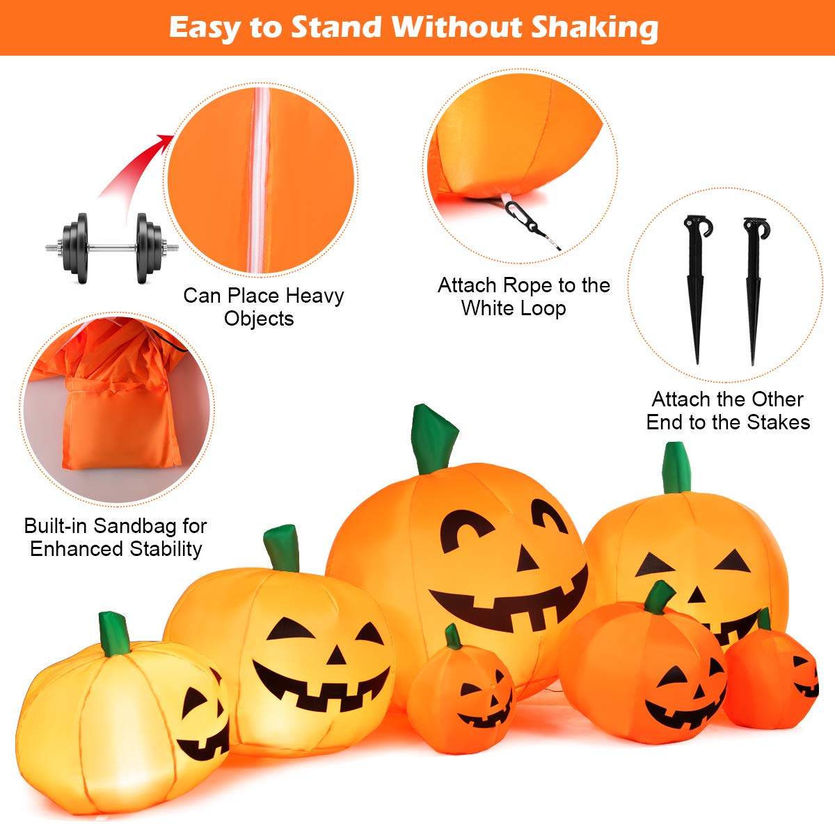Lucktree 7.5 Ft Halloween Decorations