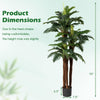 Lucktree 6.3 ft Tall Fake Tropical Plant with 45 + 3 Adjustable Leaves 3 Real Barks & Moss (2 Pack)