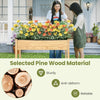 Lucktree 47"x23"x30"  Elevated Wood Planter Box with Liner