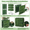 Lucktree Artificial Boxwood Hedge Wall, Faux Grass Wall with PE Leaves and Aluminum Frame