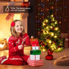 Lucktree Tabletop Battery Operated Small Fir Xmas Tree with Warm White LED Lights