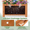 Lucktree Wooden Raised Garden Bed with Trellis 48 Inch Outdoor Screen