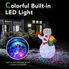 Lucktree Inflatable christmas Snowman, Santa Claus, Built-in Colorful LED Lights