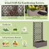 Lucktree Raised Garden Bed with Trellis 59”, Self-Watering Planter Box with Water Level Indicator & Removable Space Dividers