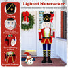 Lucktree 5 FT Christmas Lighted Nutcracker with Glitter Sword