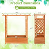 Lucktree Raised Garden Bed with Trellis, Wood Planter Box with Roof & Side Trellis, Drain Holes