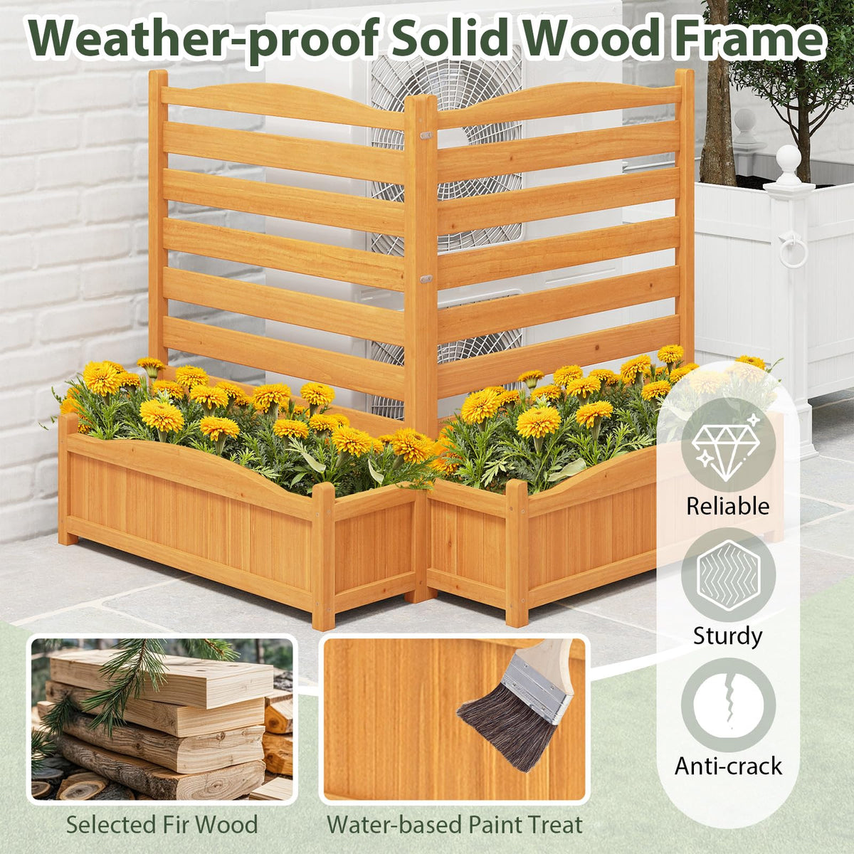 Lucktree Air Conditioner Fence Outdoor