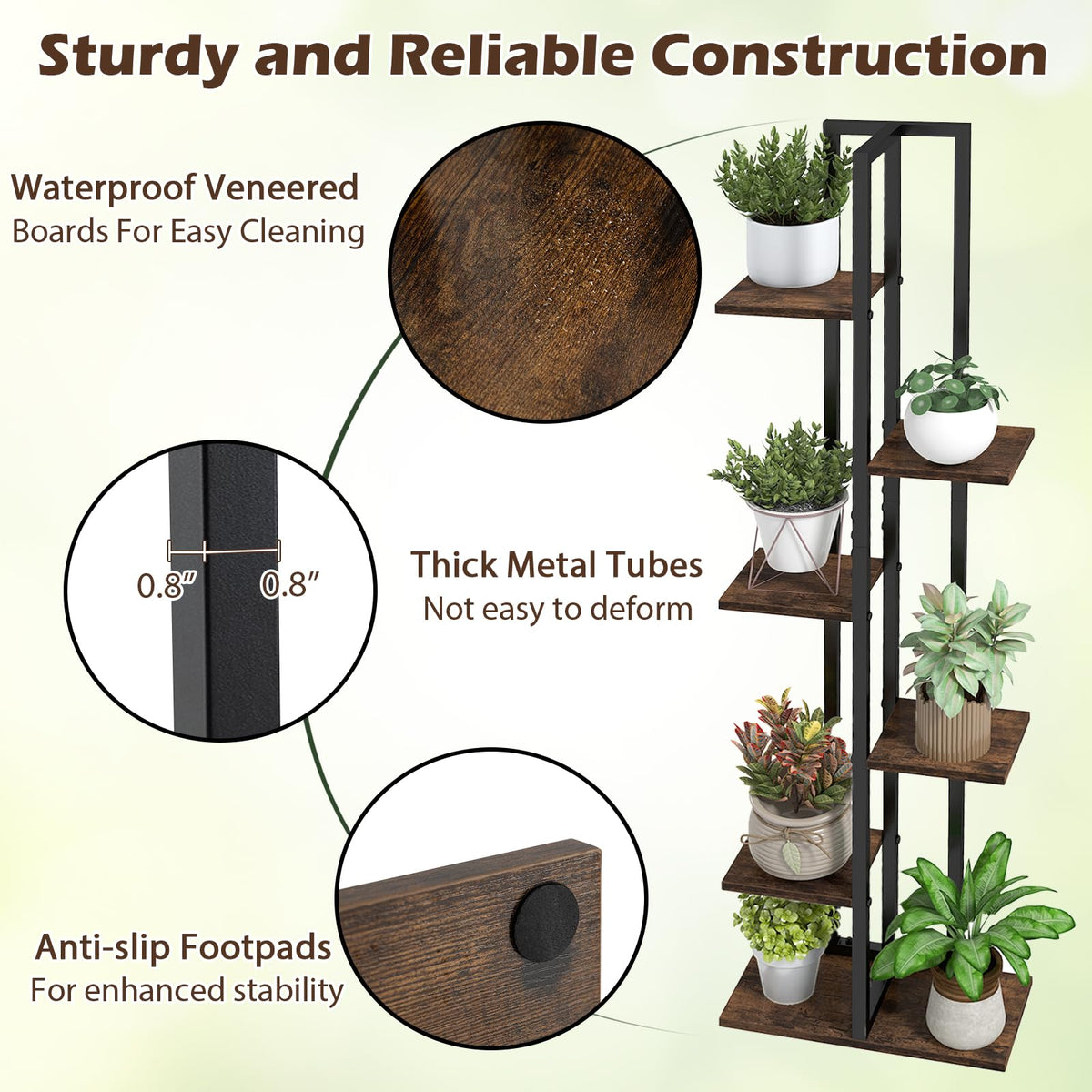 Lucktree 3 PCS Plant Stand Indoor Set