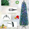 Lucktree 5ft Fiber Optic Pencil Christmas Tree Xmas Full Tree for Home Office Holiday Decor