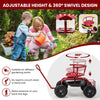 Lucktree Cushioned Rolling Garden Cart Scooter with Storage Basket and Tool Pouch