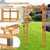 Lucktree 7FT Wood Garden Arbor Trellis for Ceremony Party