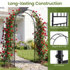 Lucktree 86'' Heavy Duty Steel Pergola Arch with Ground Stakes for Climbing Plants
